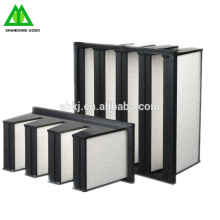 High efficient 99.99% Plastic frame h14 V shape hepa air filters